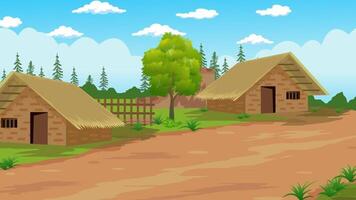 Natural cartoon comics background video