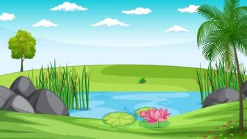 Natural cartoon comics background video