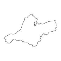 ain temouchent provincia mapa, administrativo división de Argelia vector