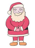 Santa Claus isolated hand drawn element, sketched doodle, cartoon clip art for nursery posters, sublimation, prints, stickers, cards, banners, signs, etc. EPS 10 vector