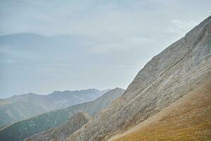 View of approaching thunderstorm, active recreation and hiking on the popular routes of Pirin Park photo