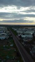 Aerial View of British City and Residential District of Luton, England, UK video