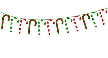 Christmas garland for lollipops. Christmas decoration elements. Vector illustration icon isolated on white