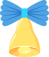 bell with blue bow. PNG with transparent background