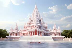 Hindu temple mandir AI Generative photo