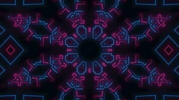 Futuristic Tech Kaleidoscope Geometric Seamless Infinite Loop VJ Loop Motion video