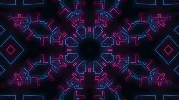 Futuristic Tech Kaleidoscope Geometric Seamless Infinite Loop VJ Loop Motion video