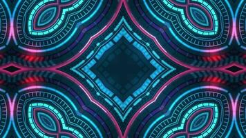 Futuristic Tech Kaleidoscope Geometric Seamless Infinite Loop VJ Loop Motion video