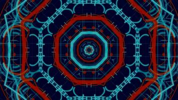 futuristisch Technik Kaleidoskop geometrisch nahtlos unendlich Schleife vj Schleife Bewegung video