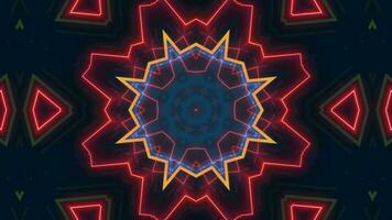 Futuristic Tech Kaleidoscope Geometric Seamless Infinite Loop VJ Loop Motion video