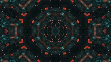 Futuristic Tech Kaleidoscope Geometric Seamless Infinite Loop VJ Loop Motion video