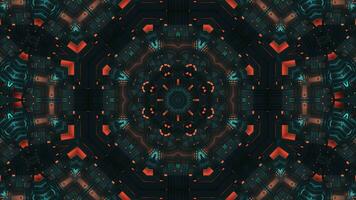 Futuristic Tech Kaleidoscope Geometric Seamless Infinite Loop VJ Loop Motion video