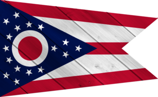 Ohio US state flag on textured background. Conceptual collage. png