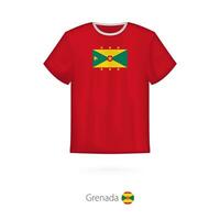 camiseta diseño con bandera de Granada. vector