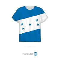 camiseta diseño con bandera de Honduras. vector