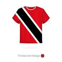 T-shirt design with flag of Trinidad and Tobago. vector