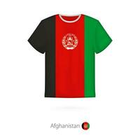 T-shirt design with flag of Afghanistan. vector