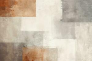 Abstract geometric gray brown background, empty space for design. Generative AI photo