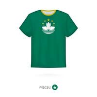 camiseta diseño con bandera de Macao. vector