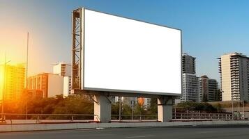 Advertising mock up blank billboard with copy space for your text content public information board billboard blank for outdoor advertising poster photo