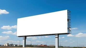 Advertising mock up blank billboard with copy space for your text content public information board billboard blank for outdoor advertising poster photo