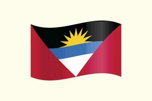 Vector national flag of the antigua and barbuda