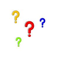 Question Mark isolated vector