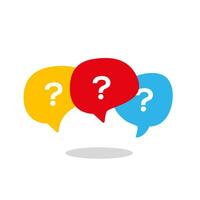 Message box with question mark icon vector