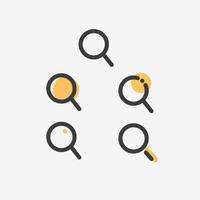 Simple search icon, search magnifying glass flat icon for apps and websites. Magnifier loupe sign vector