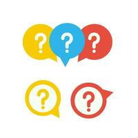 Message box with question mark icon vector