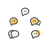 Chatting or messaging bubbles with dots flat icon apps and websites. Chat Flat Icon. Chat icon vector isolated on background