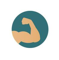 Muscle icon, Bicep Icon, Strong muscular arms icon vector
