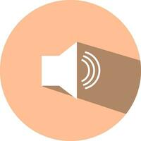 Audio speaker volume on line art icon for apps and websites vector