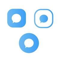 Communication icon with speech bubbles. Chat icon, message vector