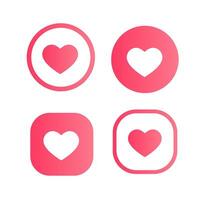 Heart icon, love icon. Symbol of love, heart button. Social media vector icon