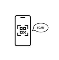 qr code scan vector