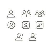 User Icon set. Profile icon. People sign. account symbol.People icon set in trendy flat style. Icon for business card design vector