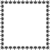 Frame Work Create from Cannabis also known as Marijuana Leaf Silhouette, can use for Decoration, Ornate, Background, Frame, Space for Text of Image, or Graphic Design. Vector Illustration