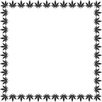 Frame Work Create from Cannabis also known as Marijuana Leaf Silhouette, can use for Decoration, Ornate, Background, Frame, Space for Text of Image, or Graphic Design. Vector Illustration