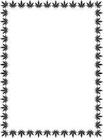 Frame Work Create from Cannabis also known as Marijuana Leaf Silhouette, can use for Decoration, Ornate, Background, Frame, Space for Text of Image, or Graphic Design. Vector Illustration