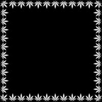 Frame Work Create from Cannabis also known as Marijuana Leaf Silhouette, can use for Decoration, Ornate, Background, Frame, Space for Text of Image, or Graphic Design. Vector Illustration