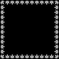 marco trabajo crear desde canabis además conocido como marijuana hoja silueta, lata utilizar para decoración, florido, fondo, marco, espacio para texto de imagen, o gráfico diseño. vector ilustración