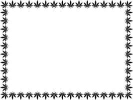 Frame Work Create from Cannabis also known as Marijuana Leaf Silhouette, can use for Decoration, Ornate, Background, Frame, Space for Text of Image, or Graphic Design. Vector Illustration