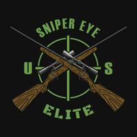 sniper logo template for military vector