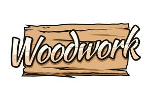 woodwork logo template for you vector