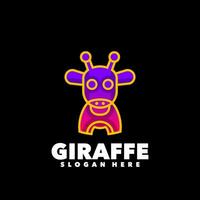 Giraffe line gradient vector