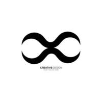 Letter X with modern infinity sign shape creative stylish monogram logo vector