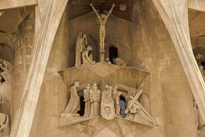 Part of the Sagrada Familia in Barcelona, Spain photo