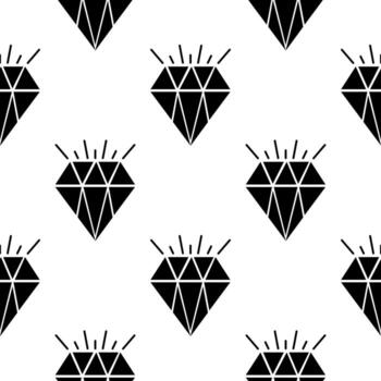 patrón sin costuras de diamante negro vector