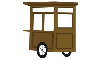 the wooden cart vector